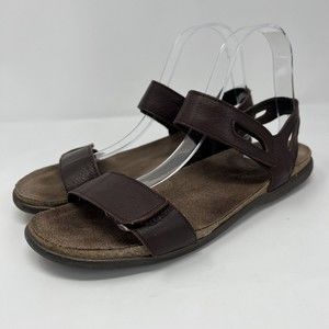 NAOT Courtney Leather Walking Sandal Comfort Shoe Size 40 EU / 9-9.5 US Brown
